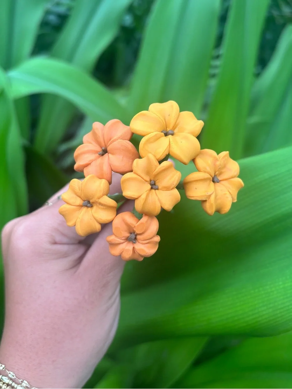 Handmade Clay Puakenikeni Hair Picks